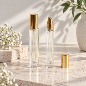 10ml Luxury Clear Glass Gold Perfume Spray Bottle