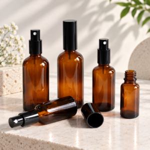 Amber Glass Fine Mist Perfume Spray Bottle