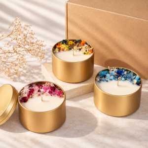 Blooming Flower Soy Candle Gift Set