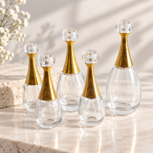 Luxury Gold Teardrop Glass Perfume Spray Bottle
