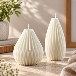 Modern Linear Relief Decorative Candle