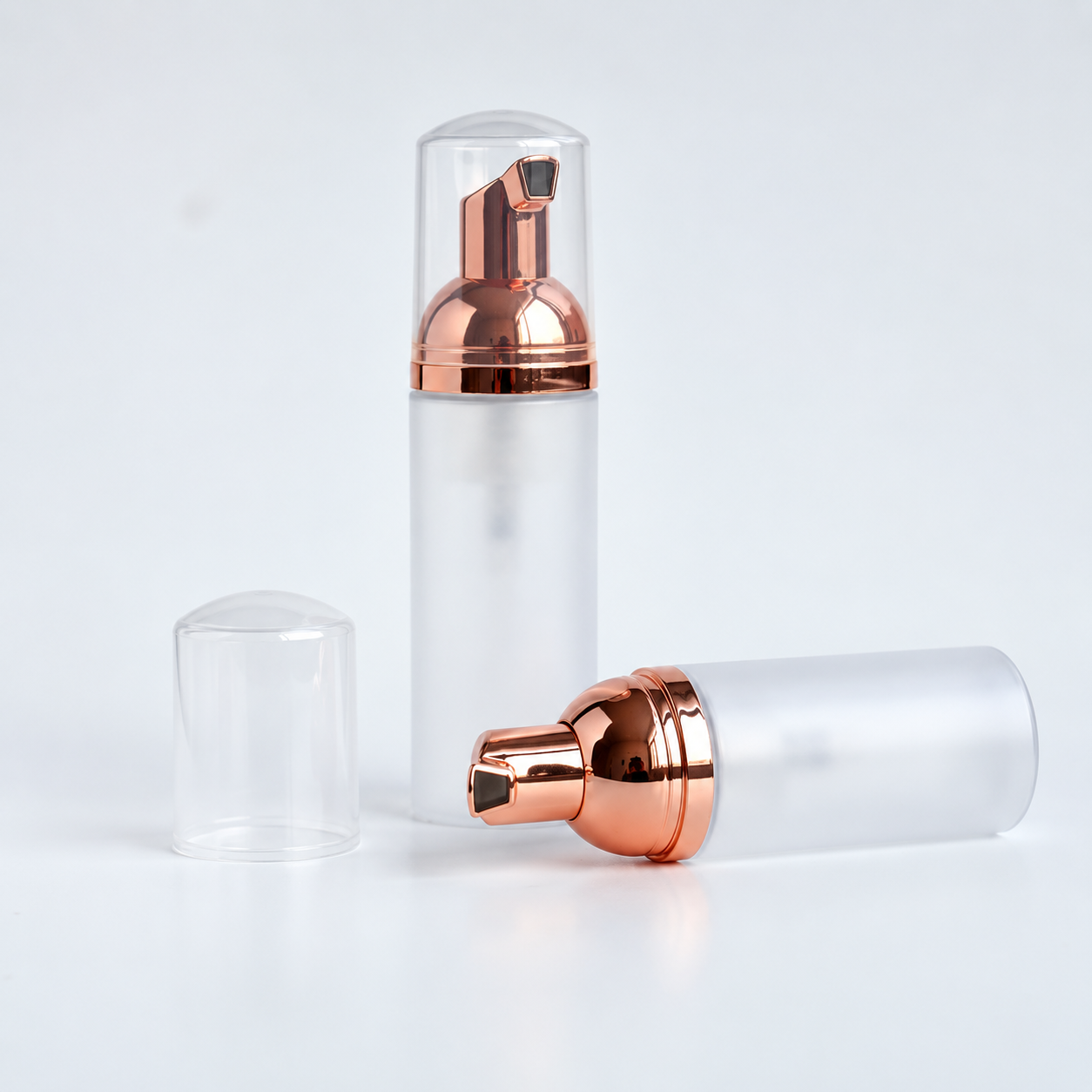 Rose Gold Matte Foam Pump Skincare Bottle