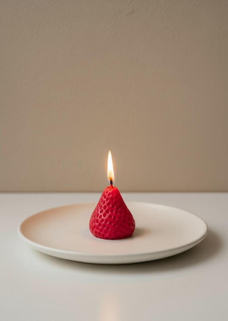 Summer Strawberry Fruit Candle